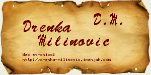 Drenka Milinović vizit kartica